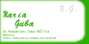 maria guba business card